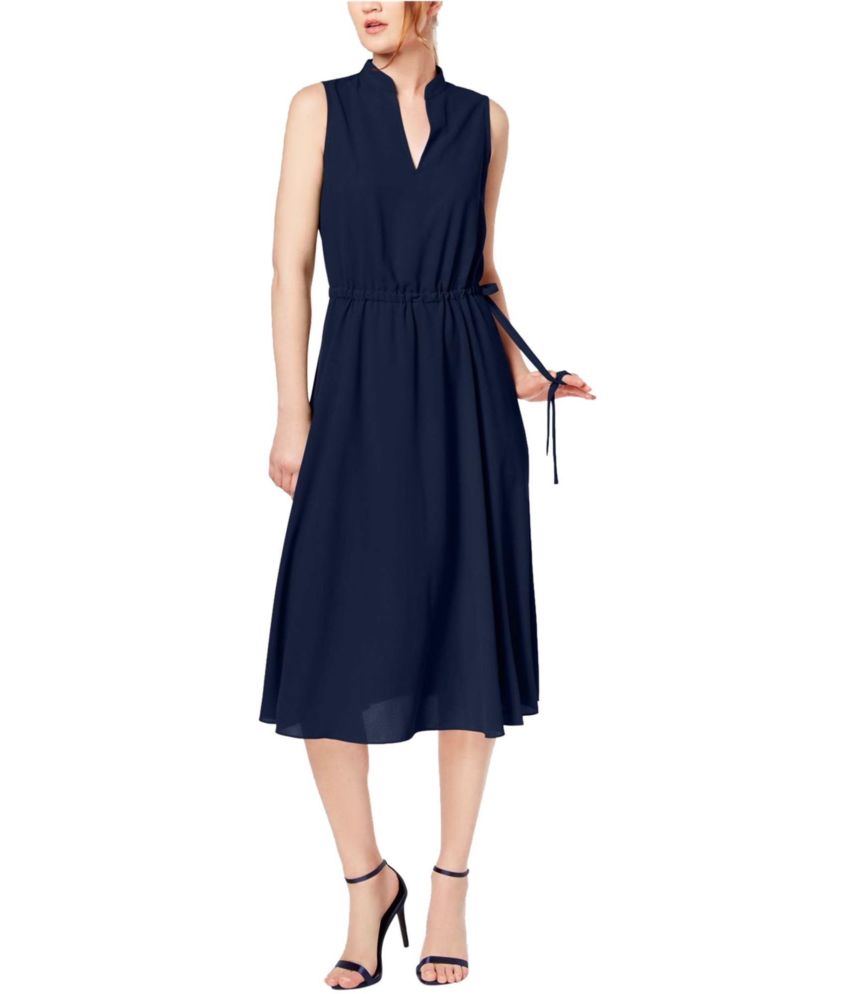 anne klein drawstring midi dress