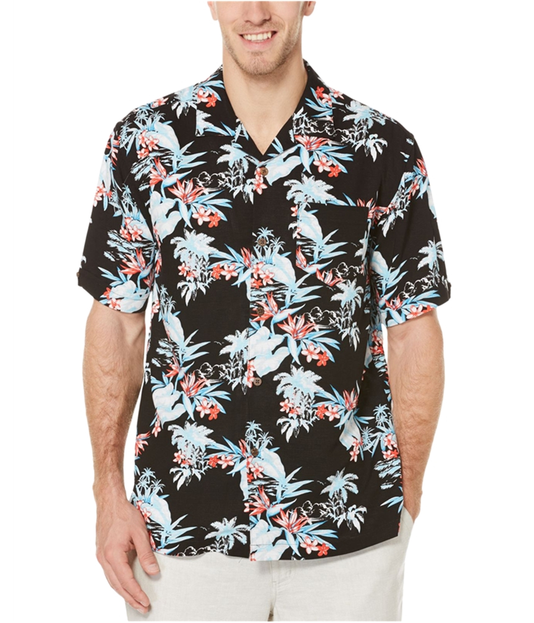 CubAvera Mens Retro Tropical Button Up Shirt | Mens Apparel | Free ...