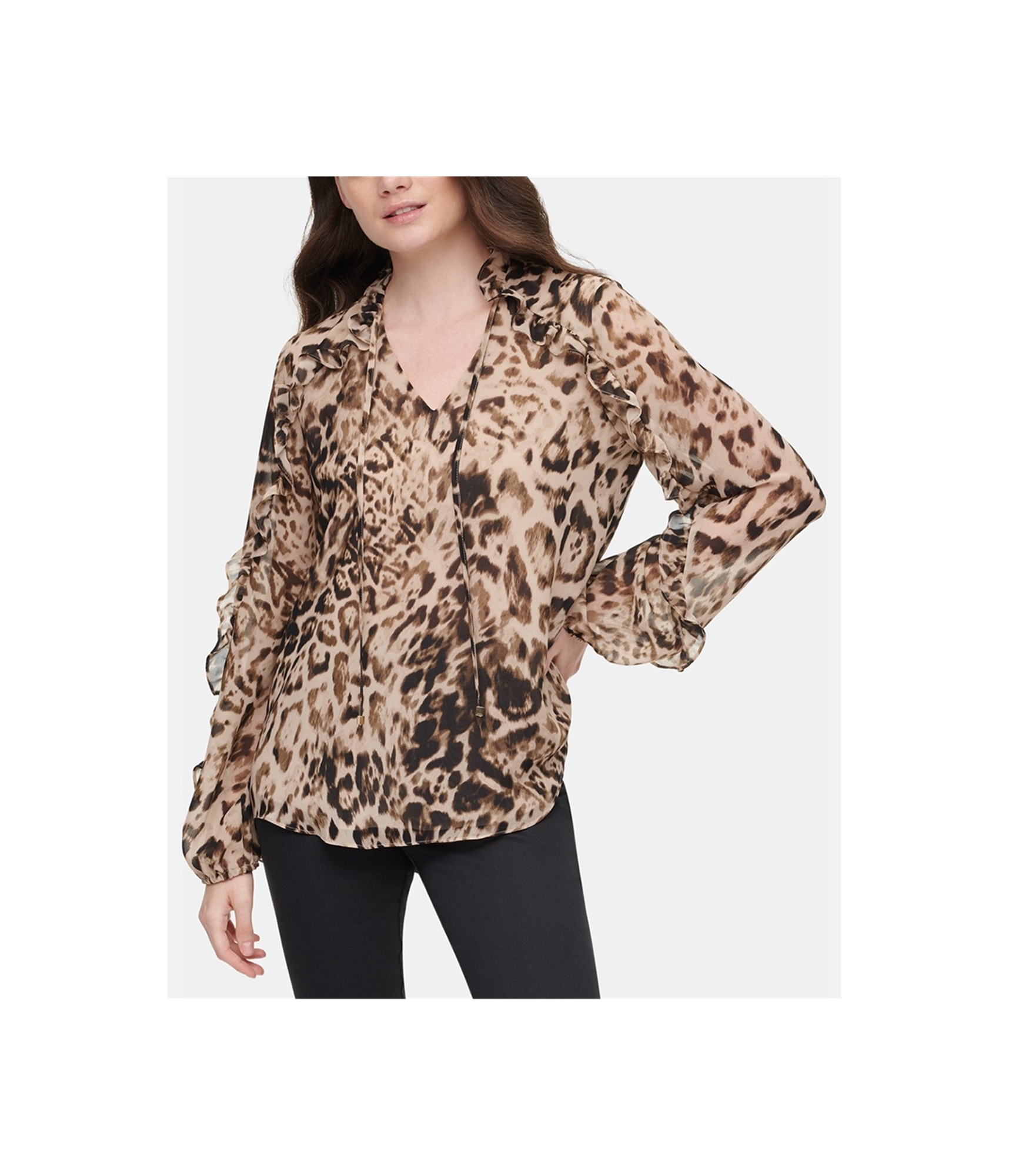 calvin klein leopard sweater