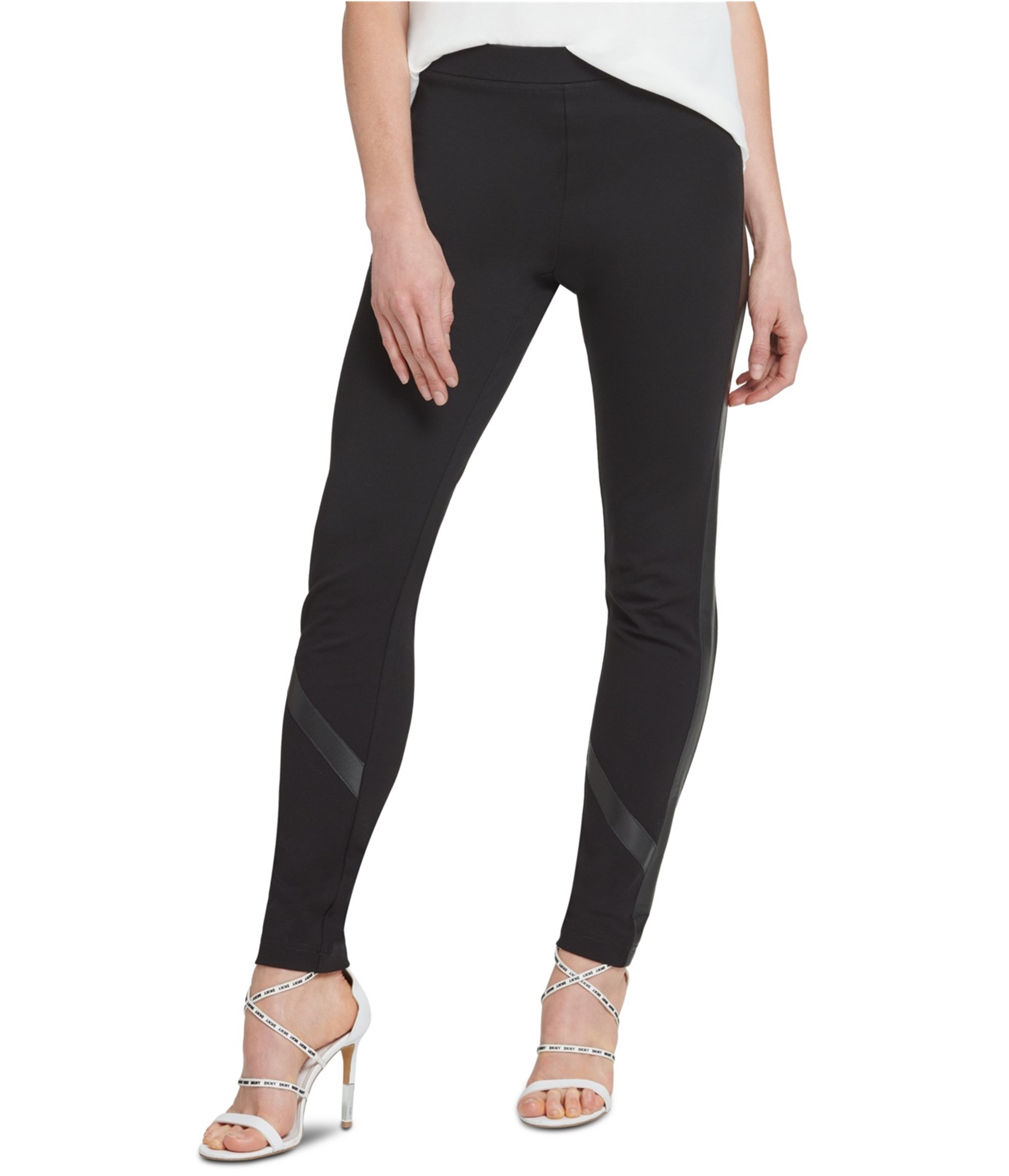 dkny faux leather pants