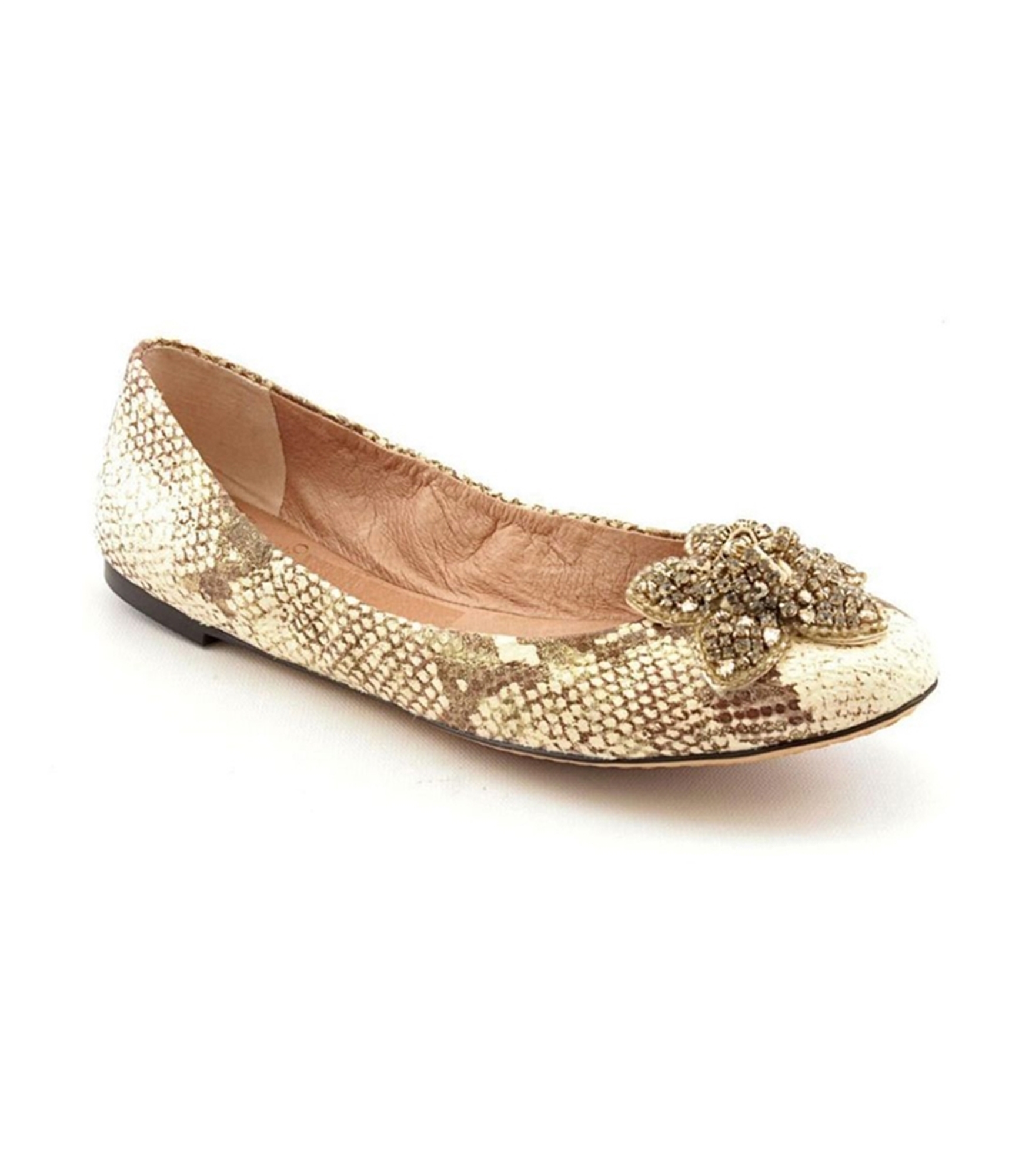 Vince Camuto Womens Gold Flake Rhinestone Ballet Flats | Womens ...