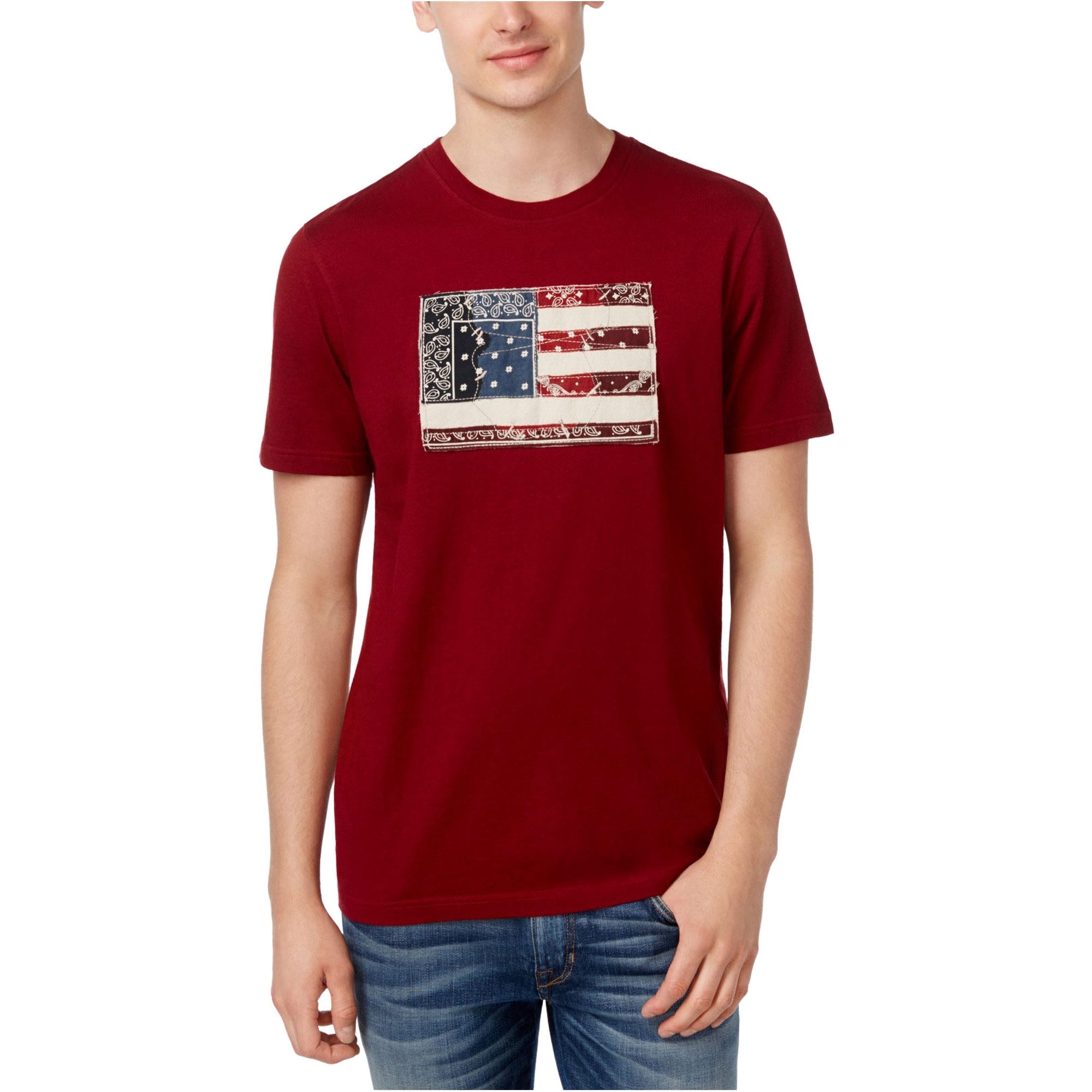 American Rag Mens Patch Flag Graphic T-Shirt | Mens Apparel | Free ...