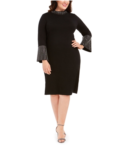 calvin klein embellished sweater dress