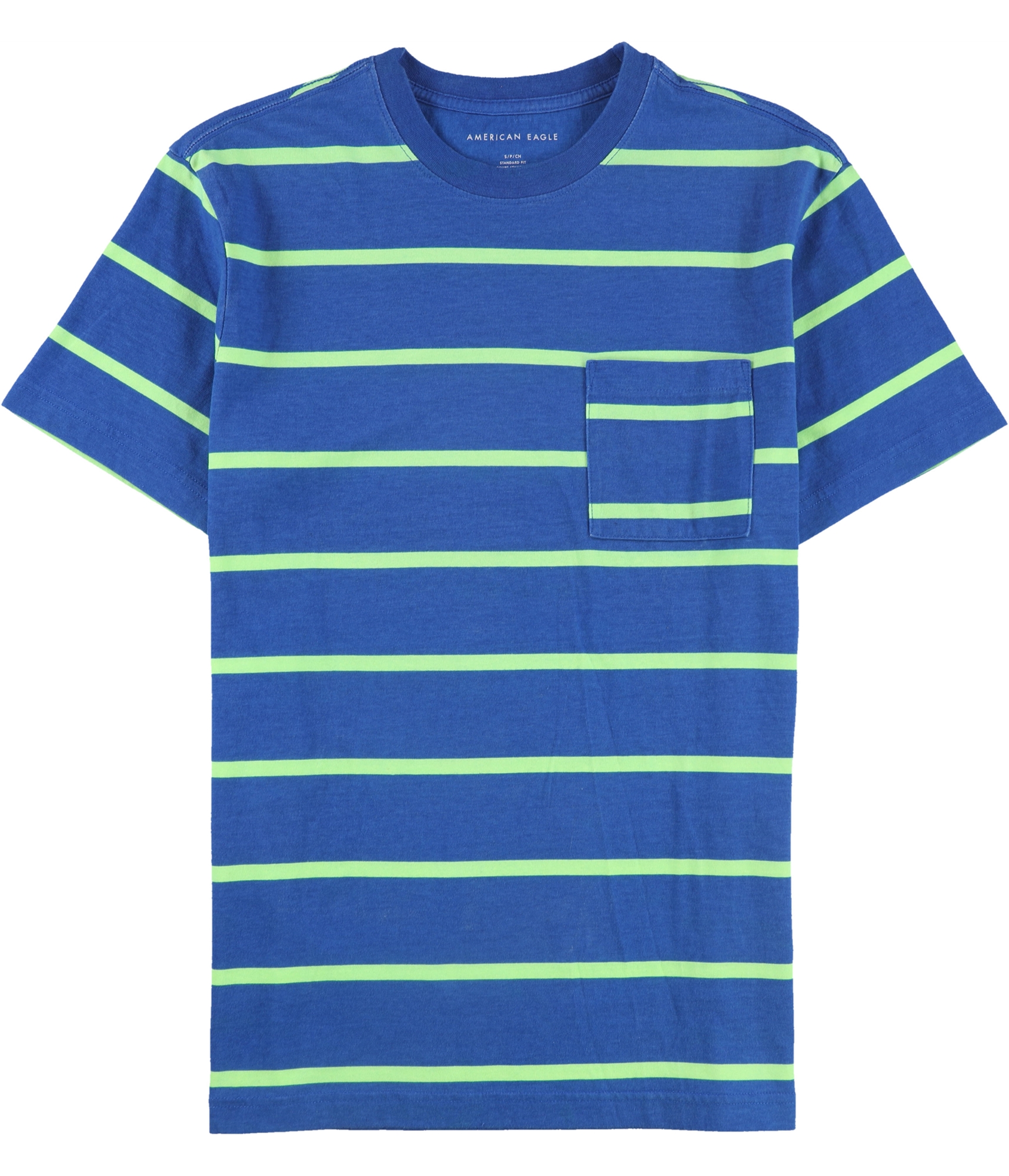 American Eagle Mens Striped Pocket Basic T-Shirt | eBay