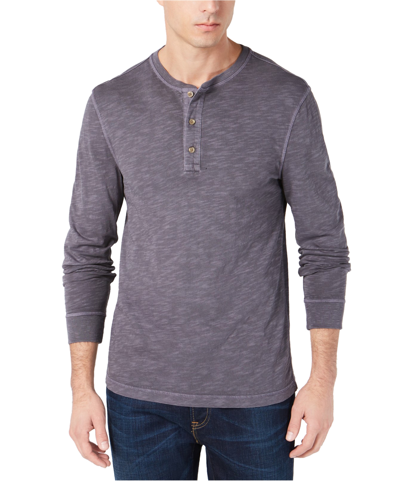 Club Room Mens Garment Dye Henley Shirt