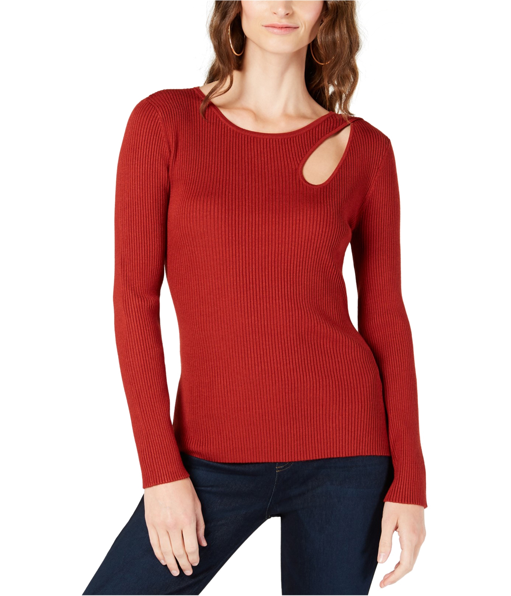 I-N-C Womens Teardrop Cutout Pullover Sweater | eBay