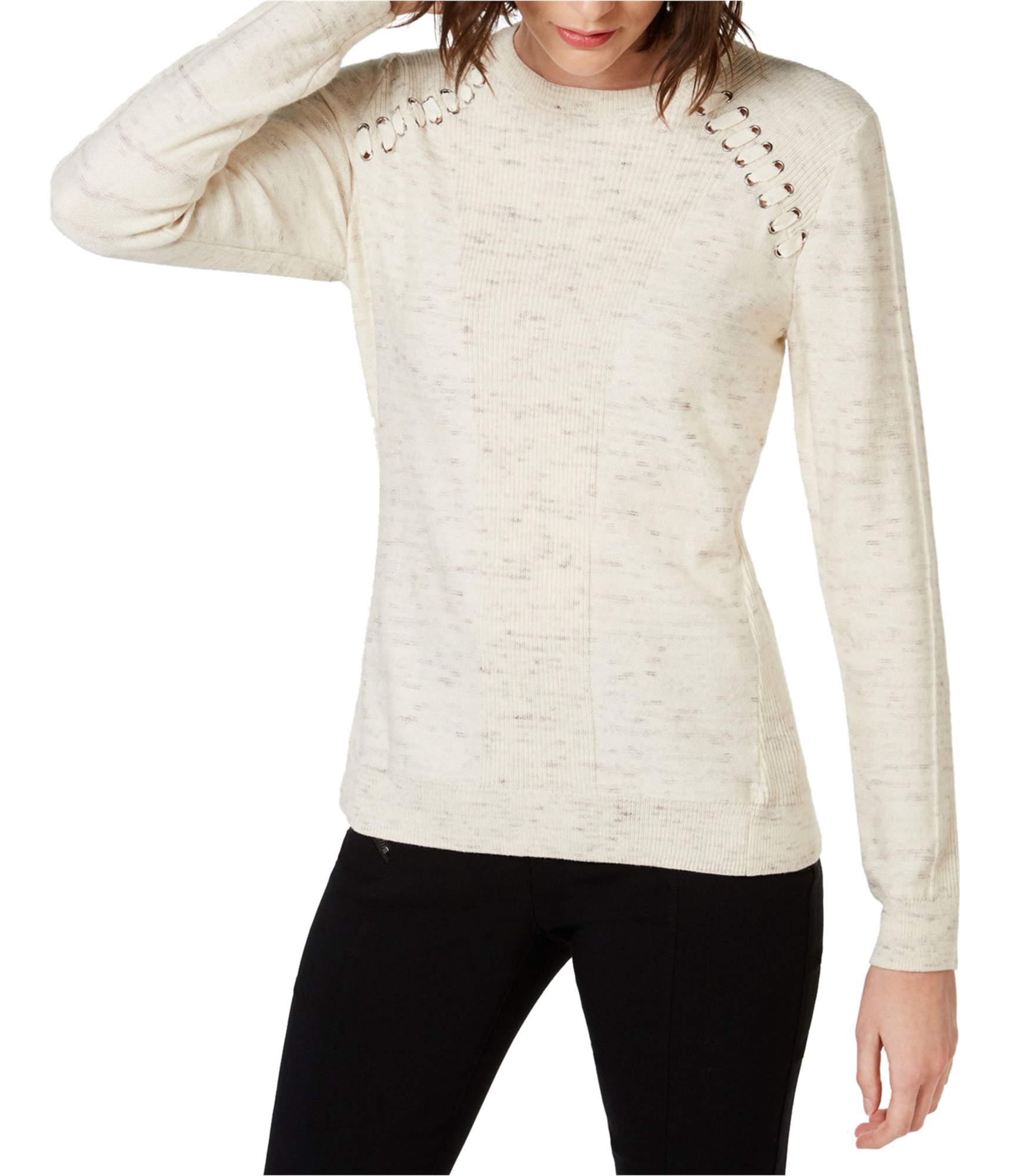 lace up pullover sweater