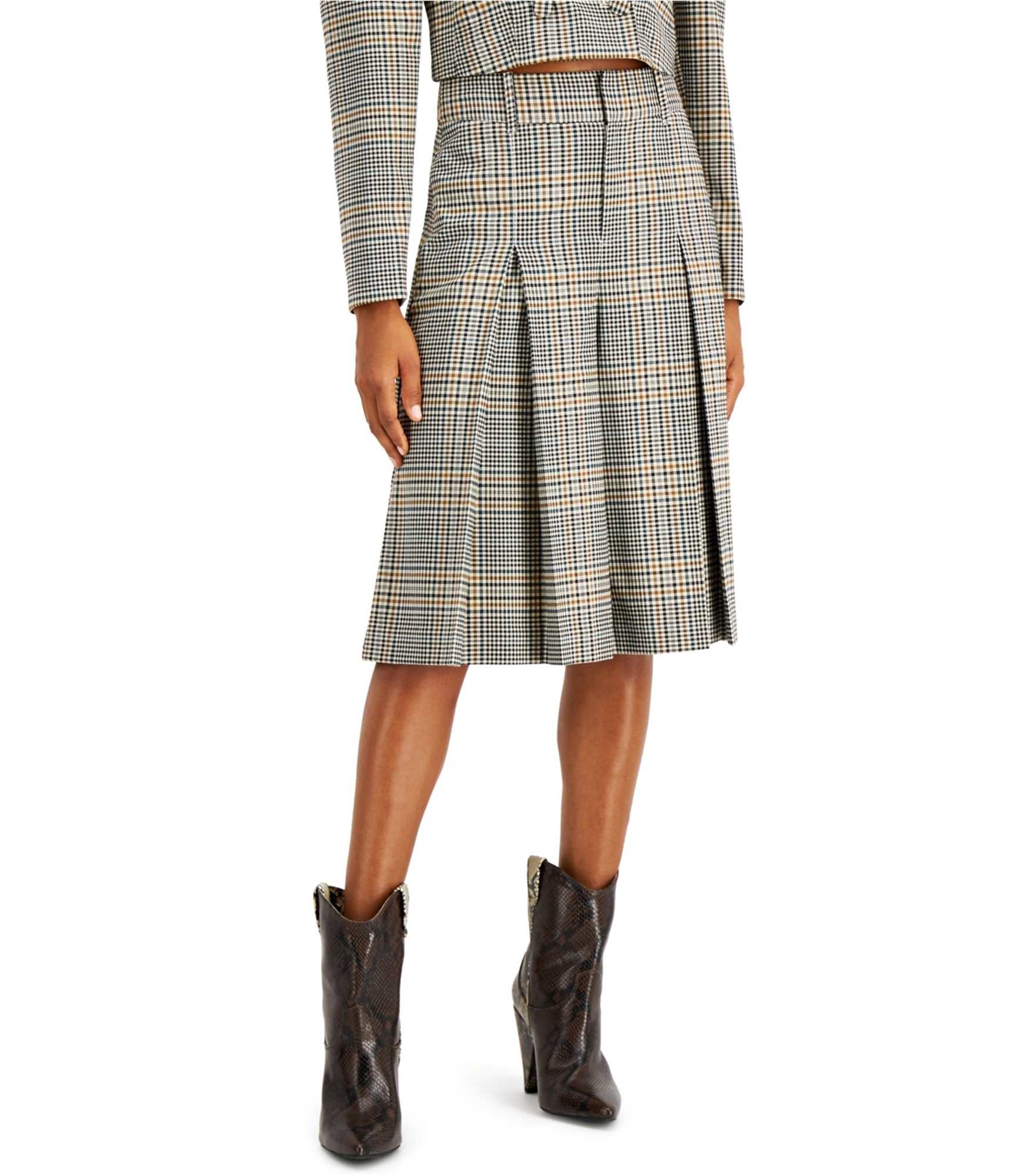 Plaid clearance gaucho pants