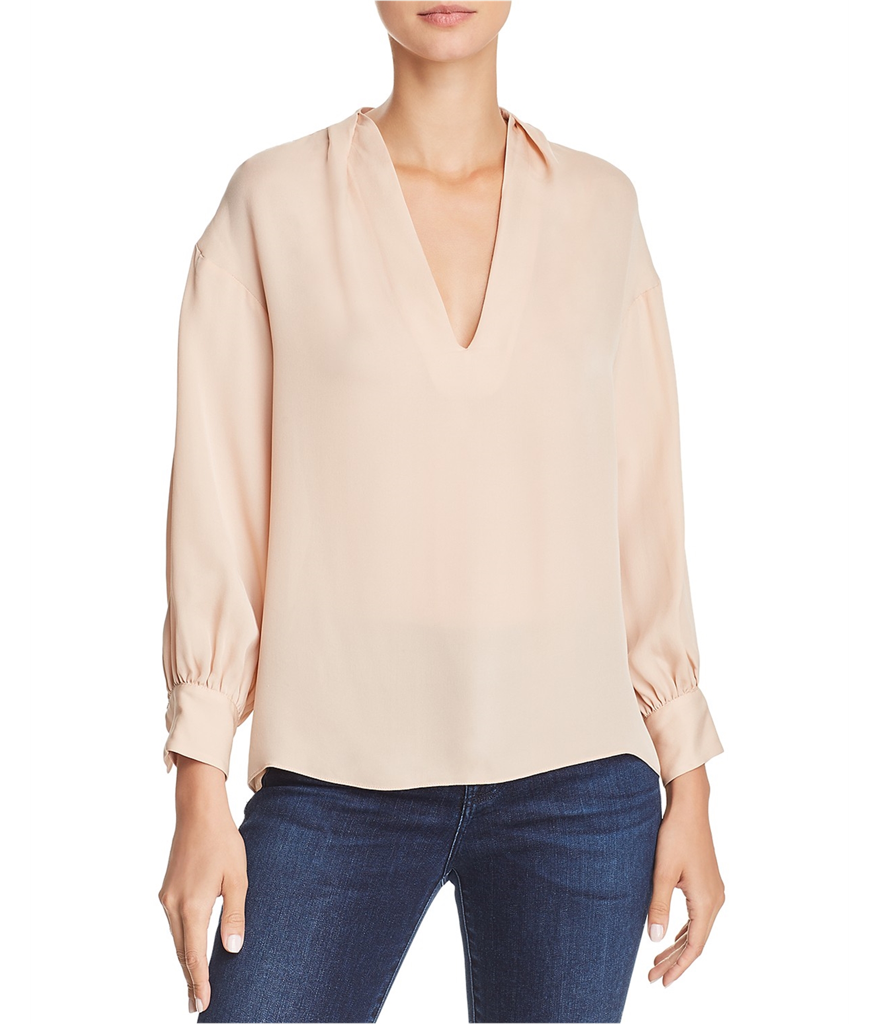 v neck peasant blouse