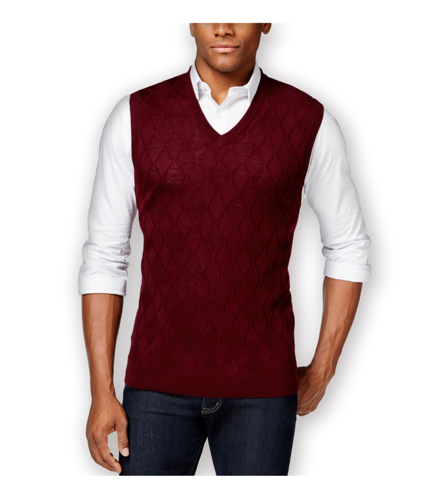 argyle sweater red