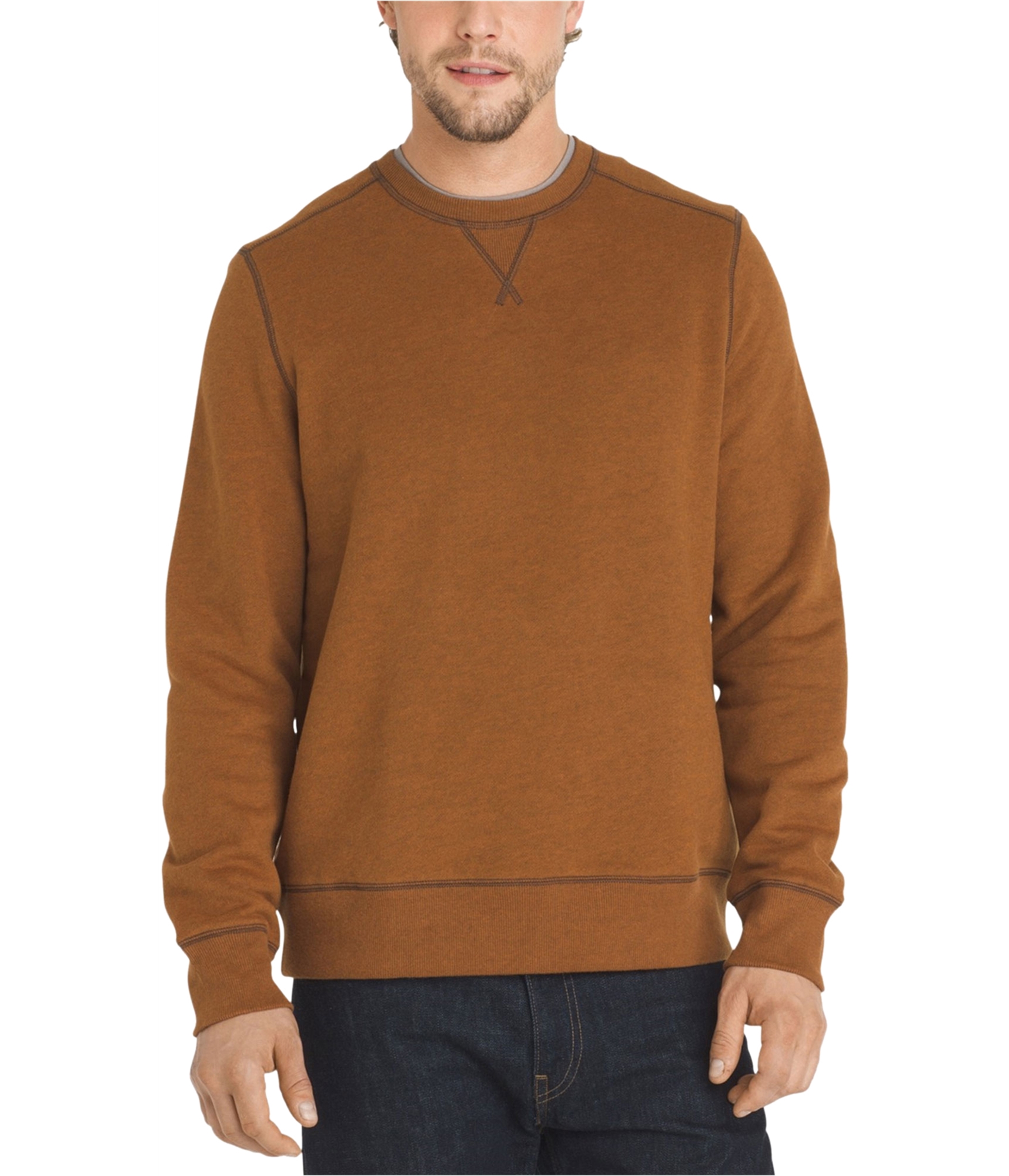 G.H. Bass & Co. Mens Fleece Sweatshirt, Orange, XLarge eBay