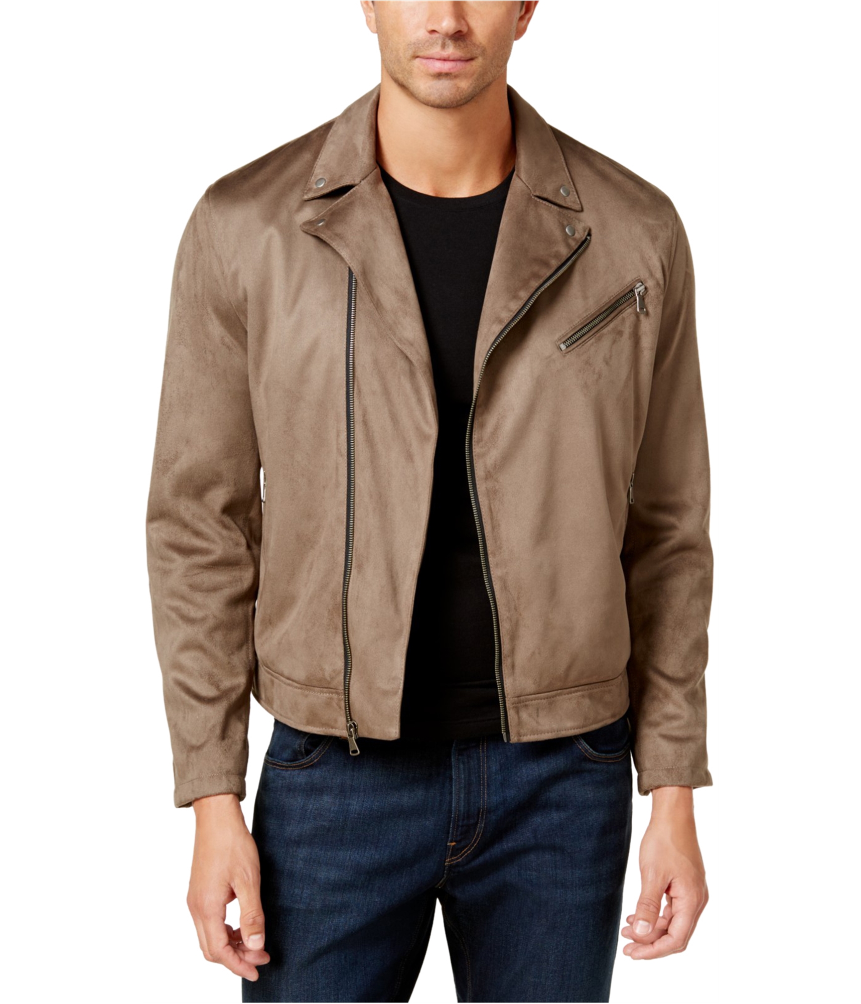 faux suede jacket men