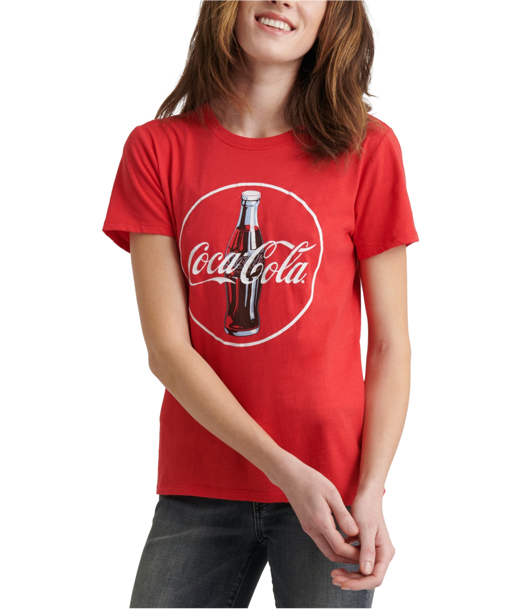 Lucky Brand Womens Coca Cola Graphic T Shirt Red Medium Ebay