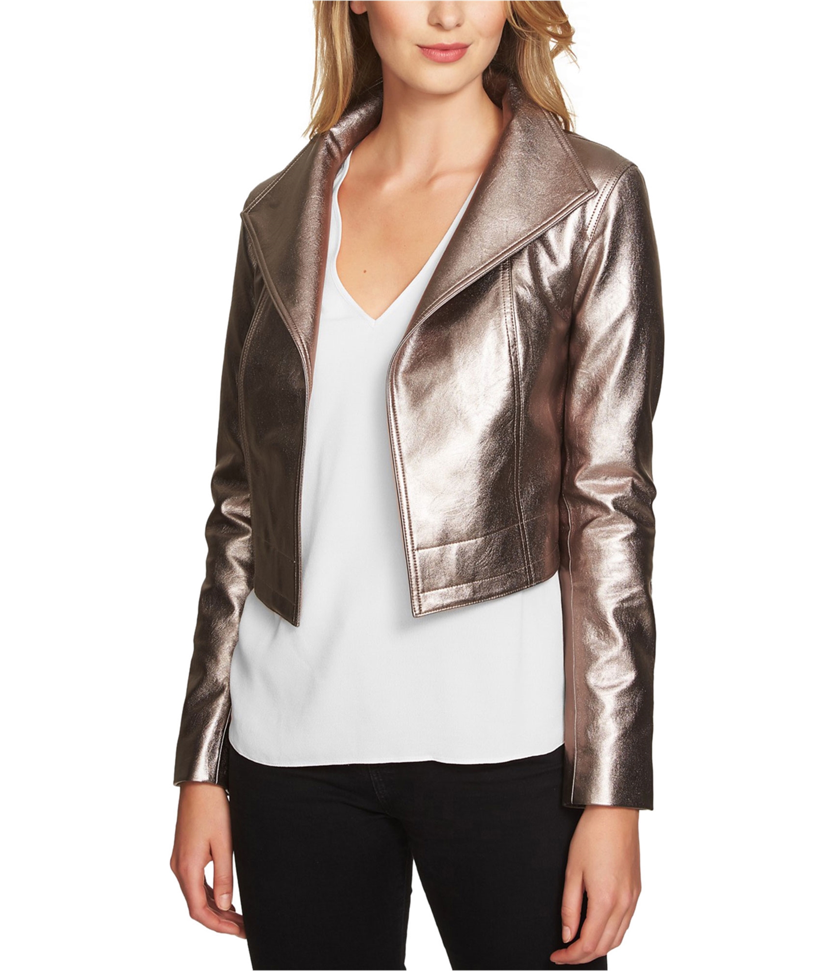 1.State Womens Cropped Metallic Jacket | eBay