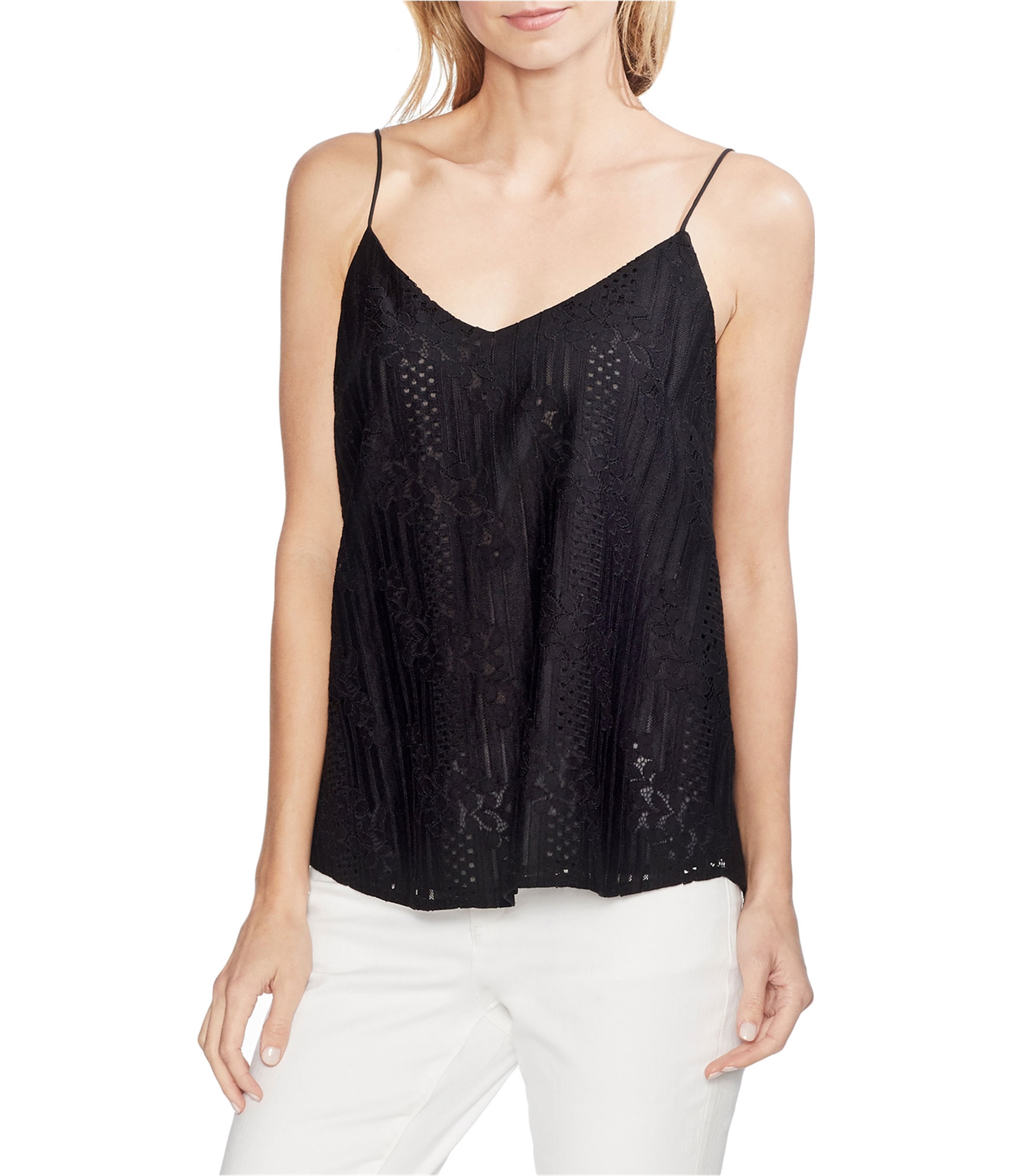 Vince Camuto Womens Lace Overlay Cami Tank Top | eBay