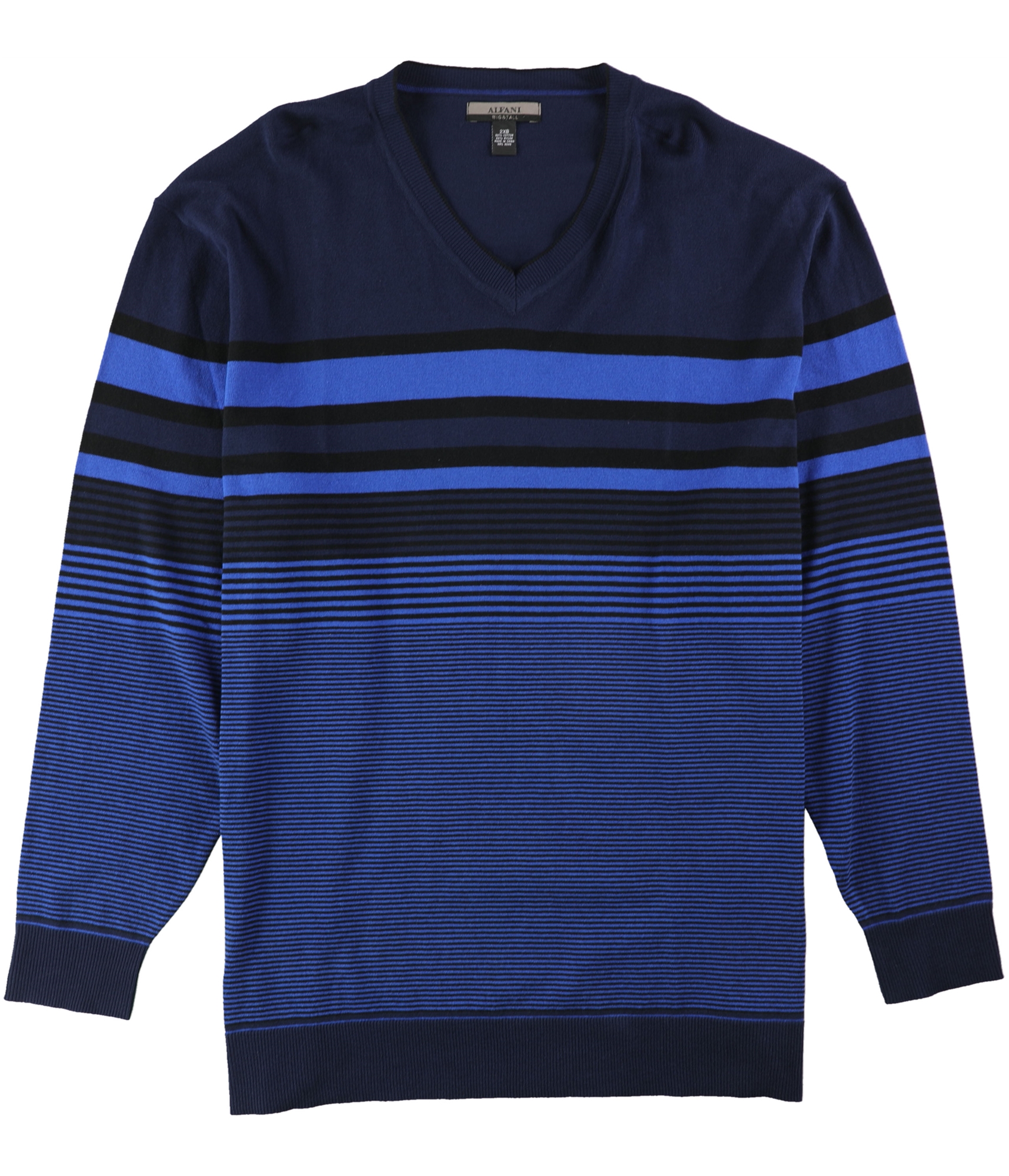Alfani Mens Bold Pop Striped V-Neck Pullover Sweater | eBay