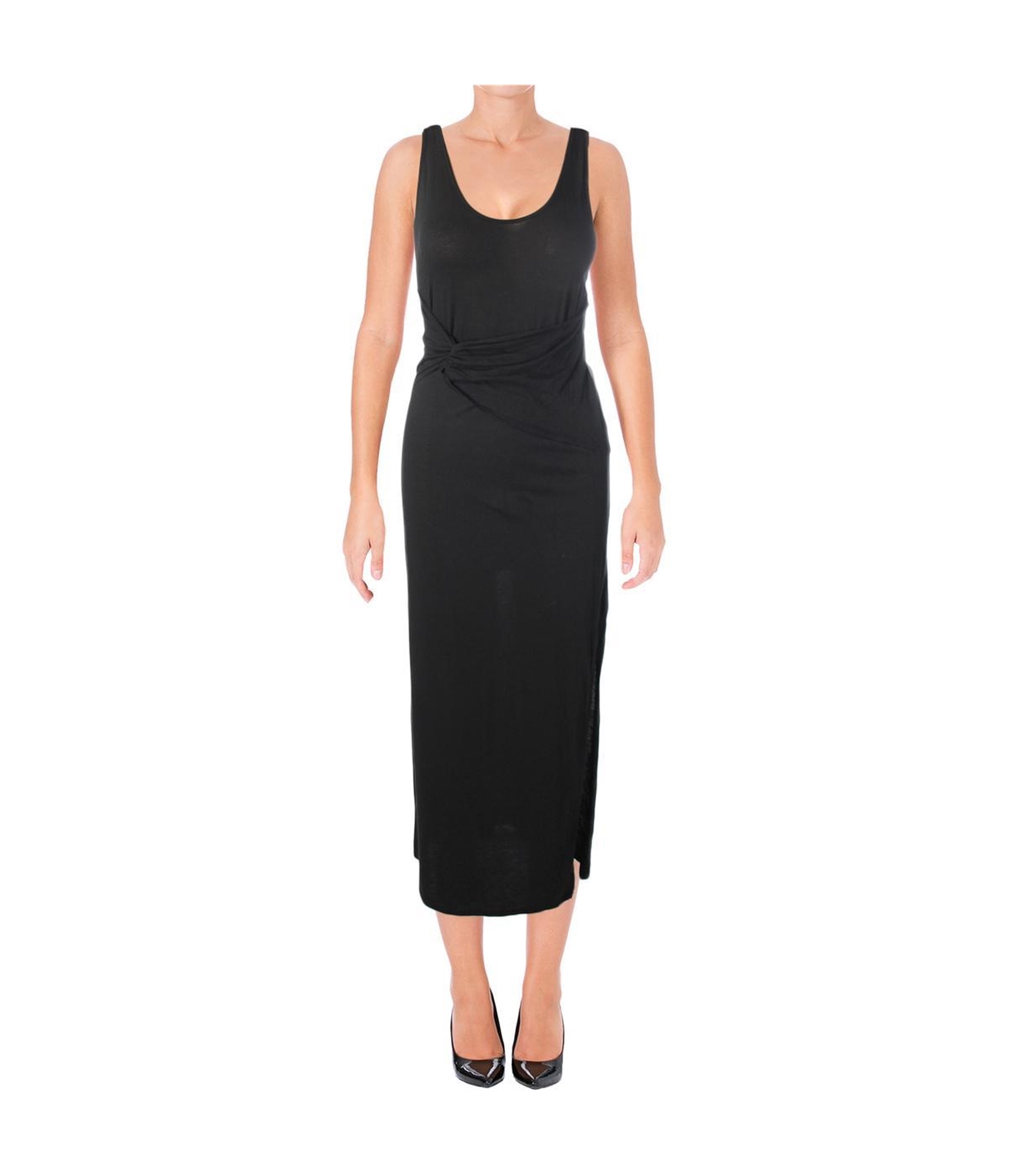 Rachel Roy Womens Front Tie Maxi Dress, Black, Small | eBay