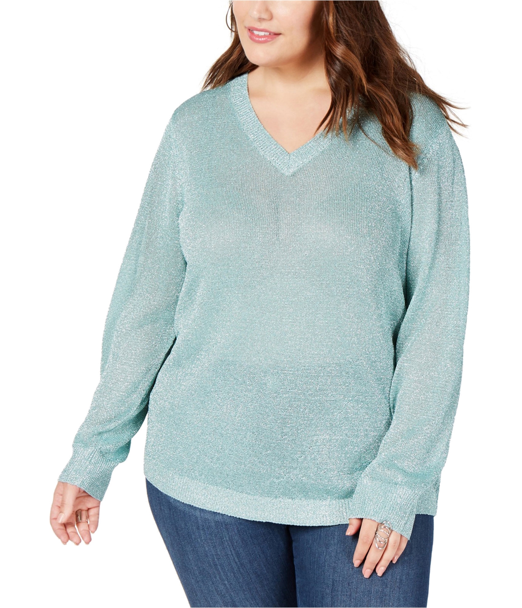 womens green pullover sweater