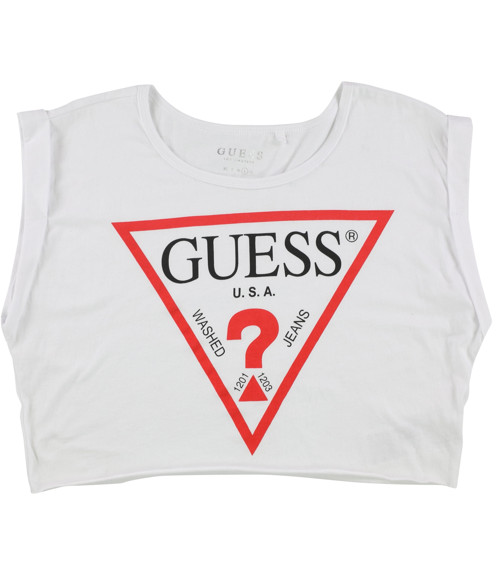 Guess Womens Logo Graphic T Shirt White Large Ebay