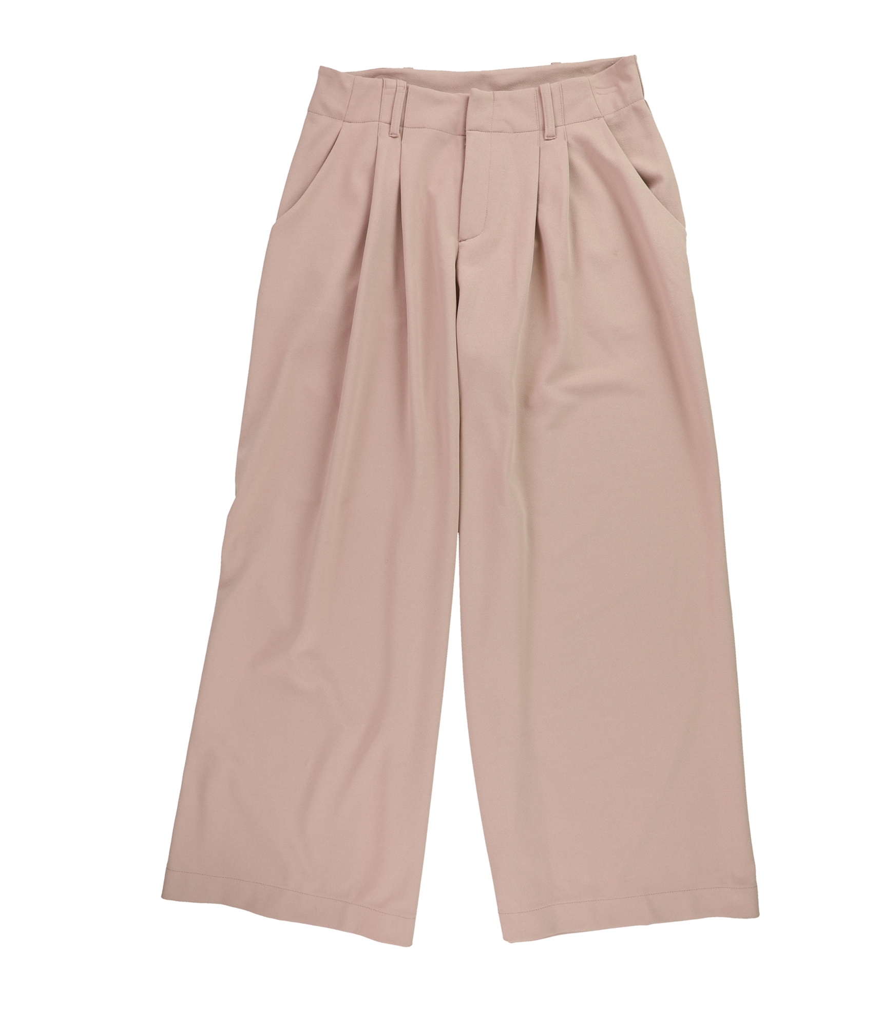 blush pink wide leg trousers