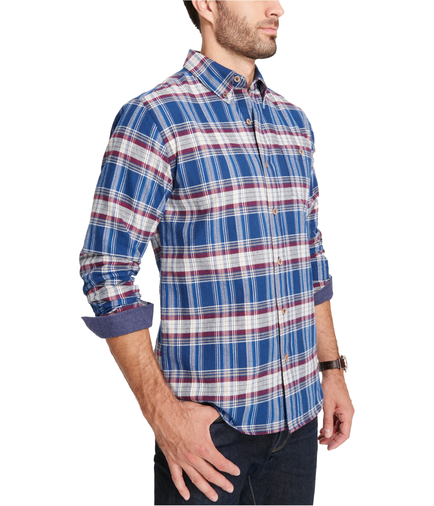 Weatherproof Mens Flannel Button Up Shirt | eBay