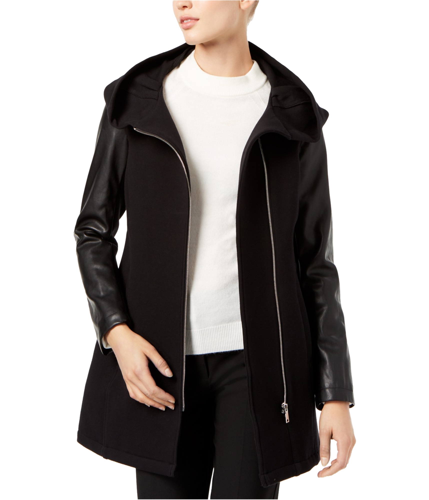 Calvin Klein Womens Hooded Jacket, Black, Medium | eBay
