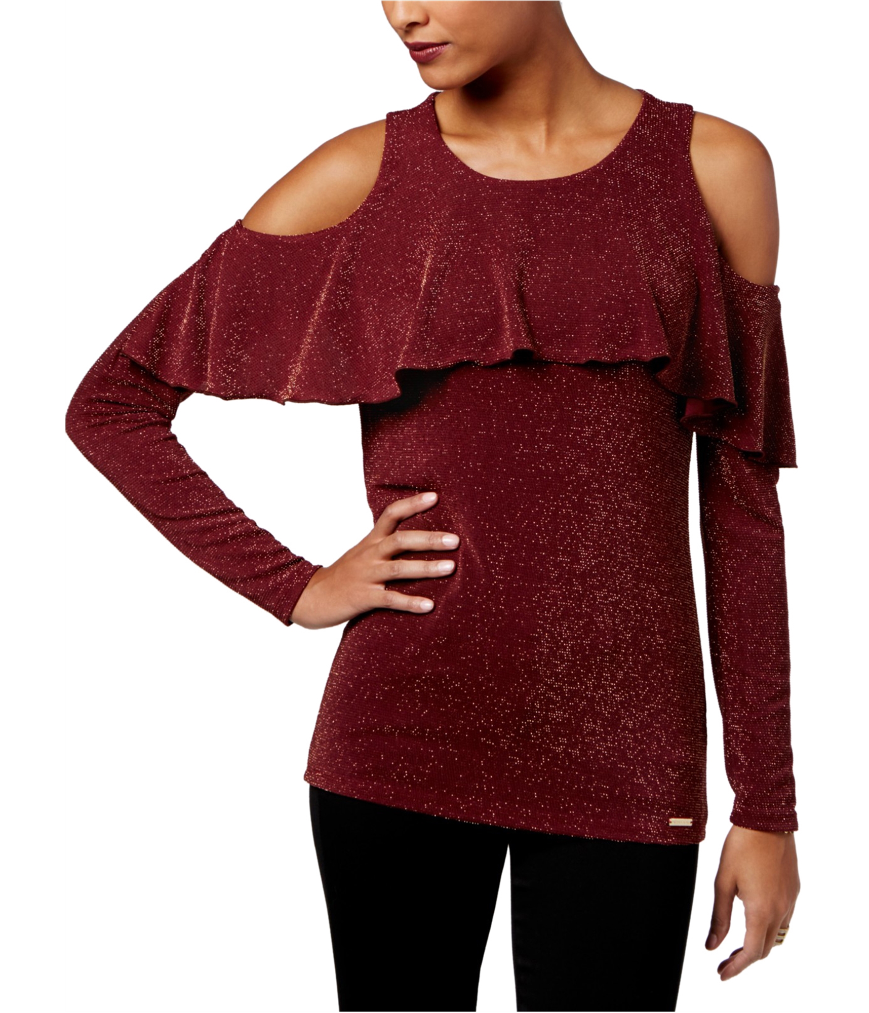 Michael Kors Womens Cold Shoulder Pullover Sweater, Red, Small | eBay