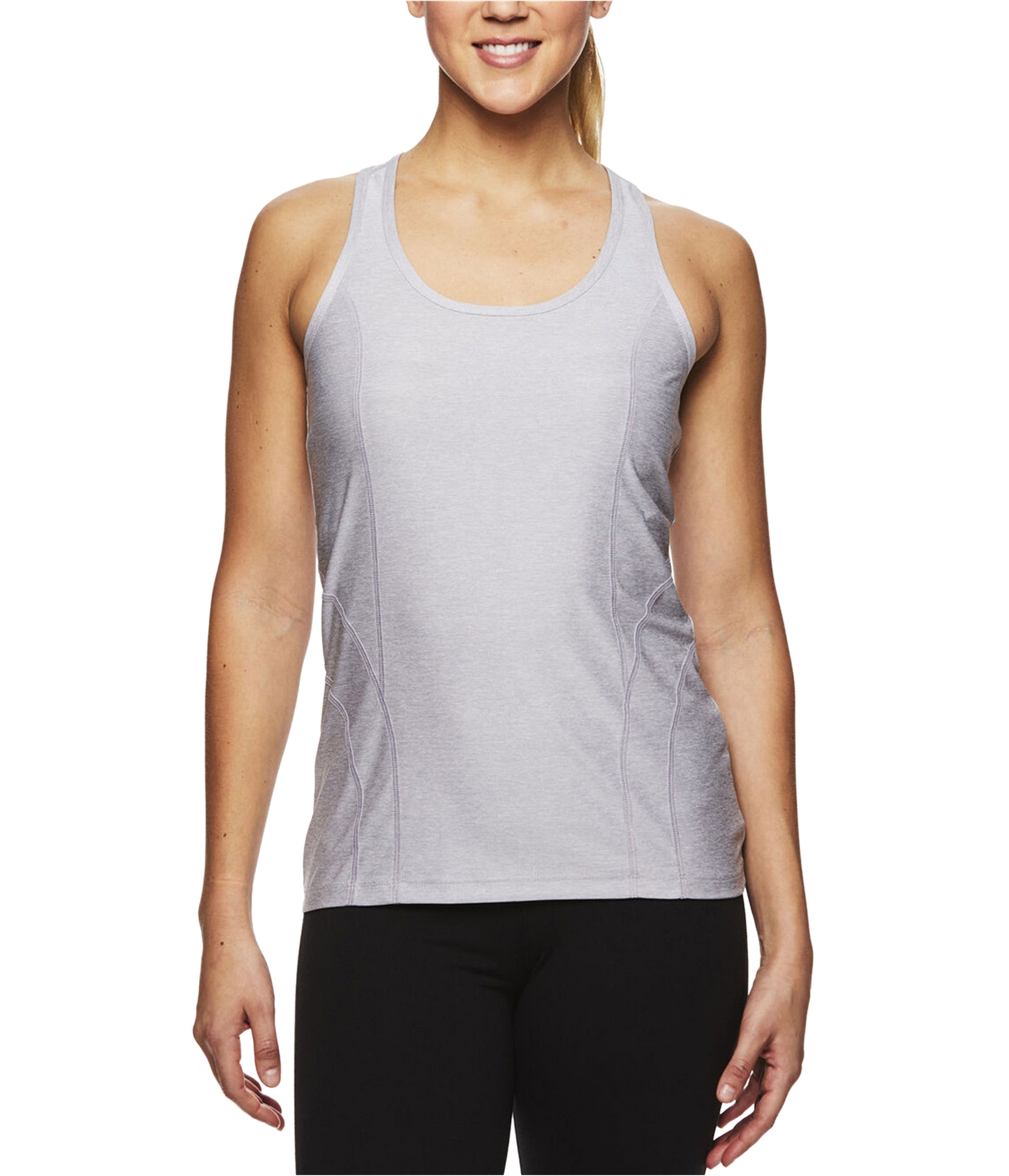 Reebok Women S Dynamic Fitted Performance Racerback Tank Black Heather ...