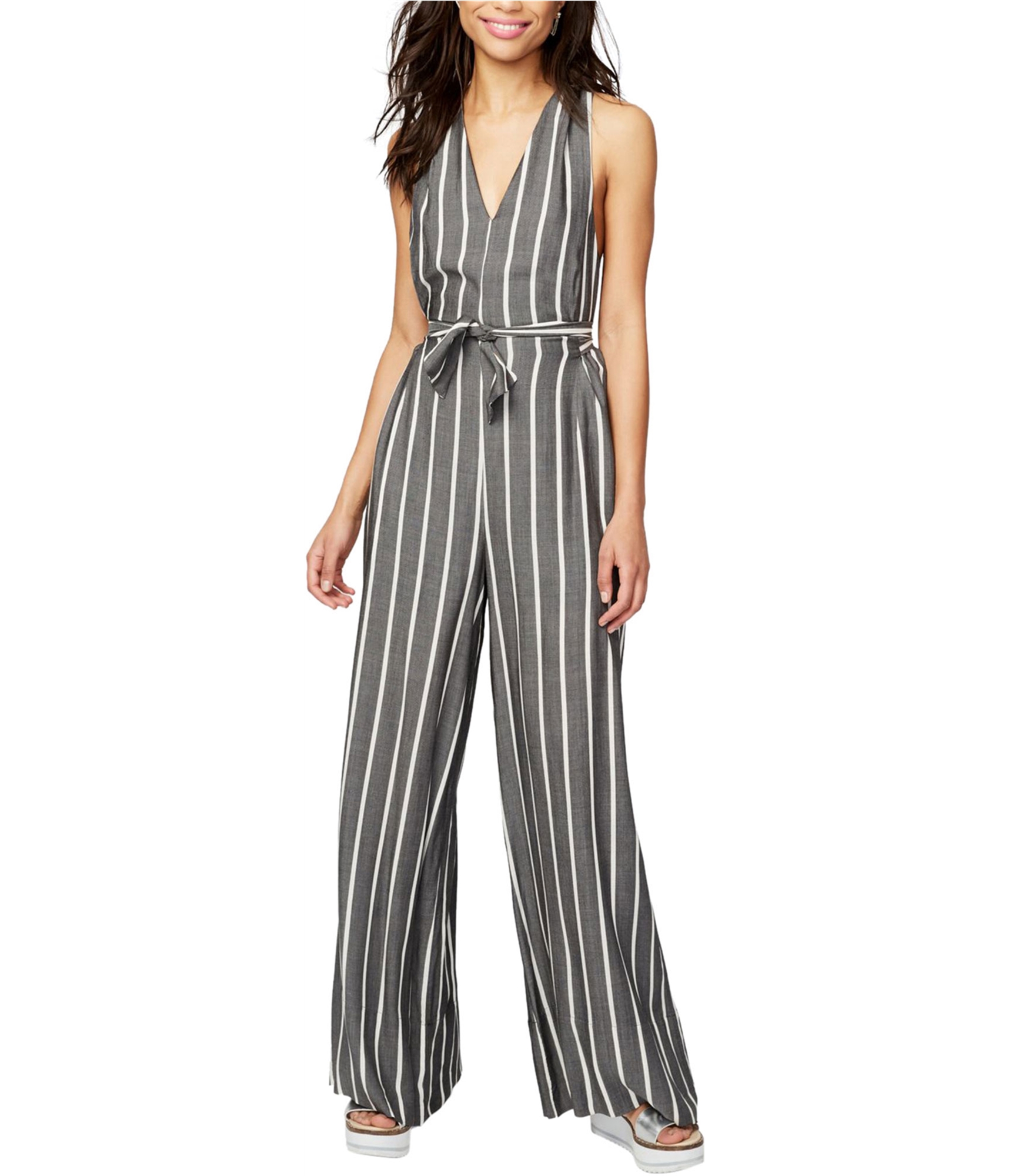 Rachel Roy Womens Striped Jumpsuit, Grey, 4 889177214461 | eBay