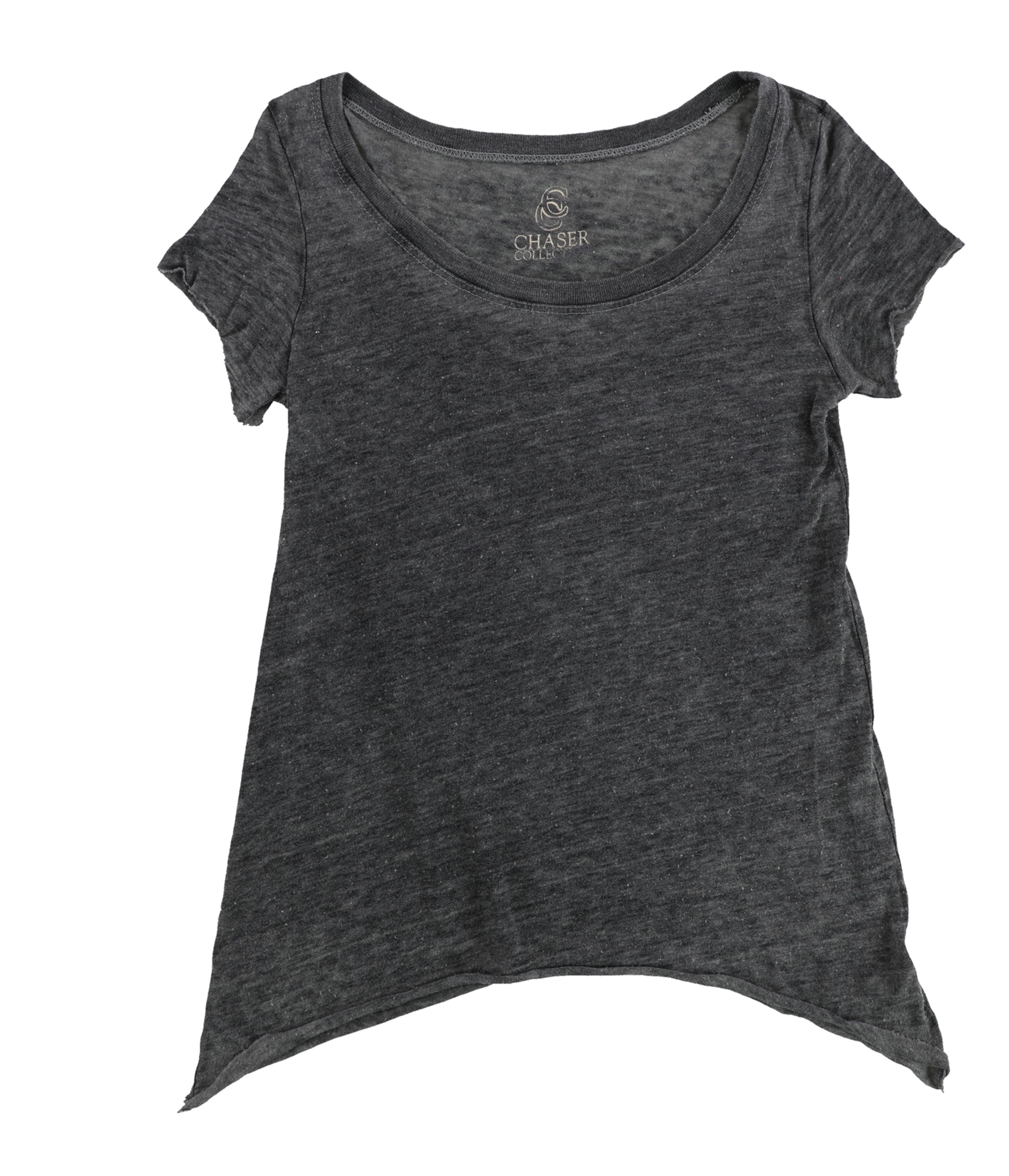 Chaser Collection Womens Two Tone Basic T-Shirt, Grey, Medium