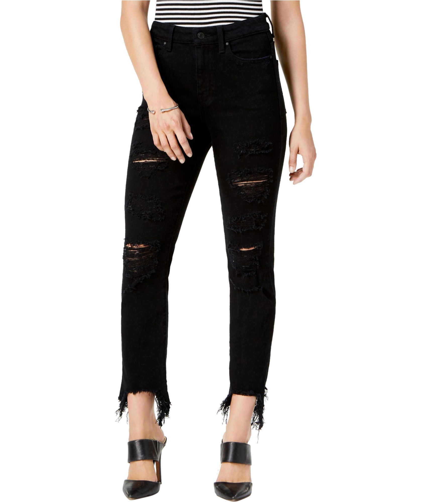 guess black ripped jeans